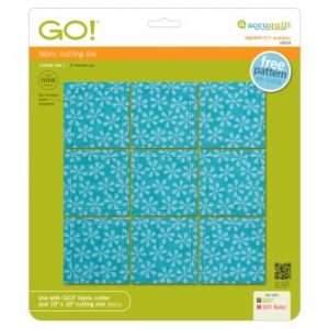 AccuQuilt GO! Square 2 1/2" (2" Finished) Multiples quilting fabric cutting die board