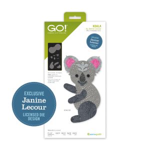 AccuQuilt GO! Koala die cut fabric appliqué designed by Janine Lecour