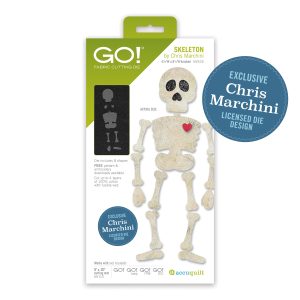 AccuQuilt GO! Skeleton die cut fabric appliqué designed by Chris Marchini