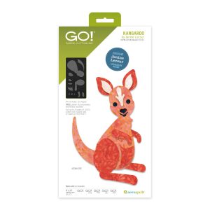 AccuQuilt GO Kangaroo by Janine Lecour applique die finished fabric design