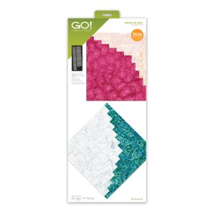 AccuQuilt GO Curved Log Cabin 9 Inch Finished Die 55956 cut diagram and assembled quilt block patterns