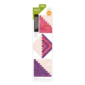 AccuQuilt GO Log Cabin 9 inch finished fabric cutting die board with 9 shapes