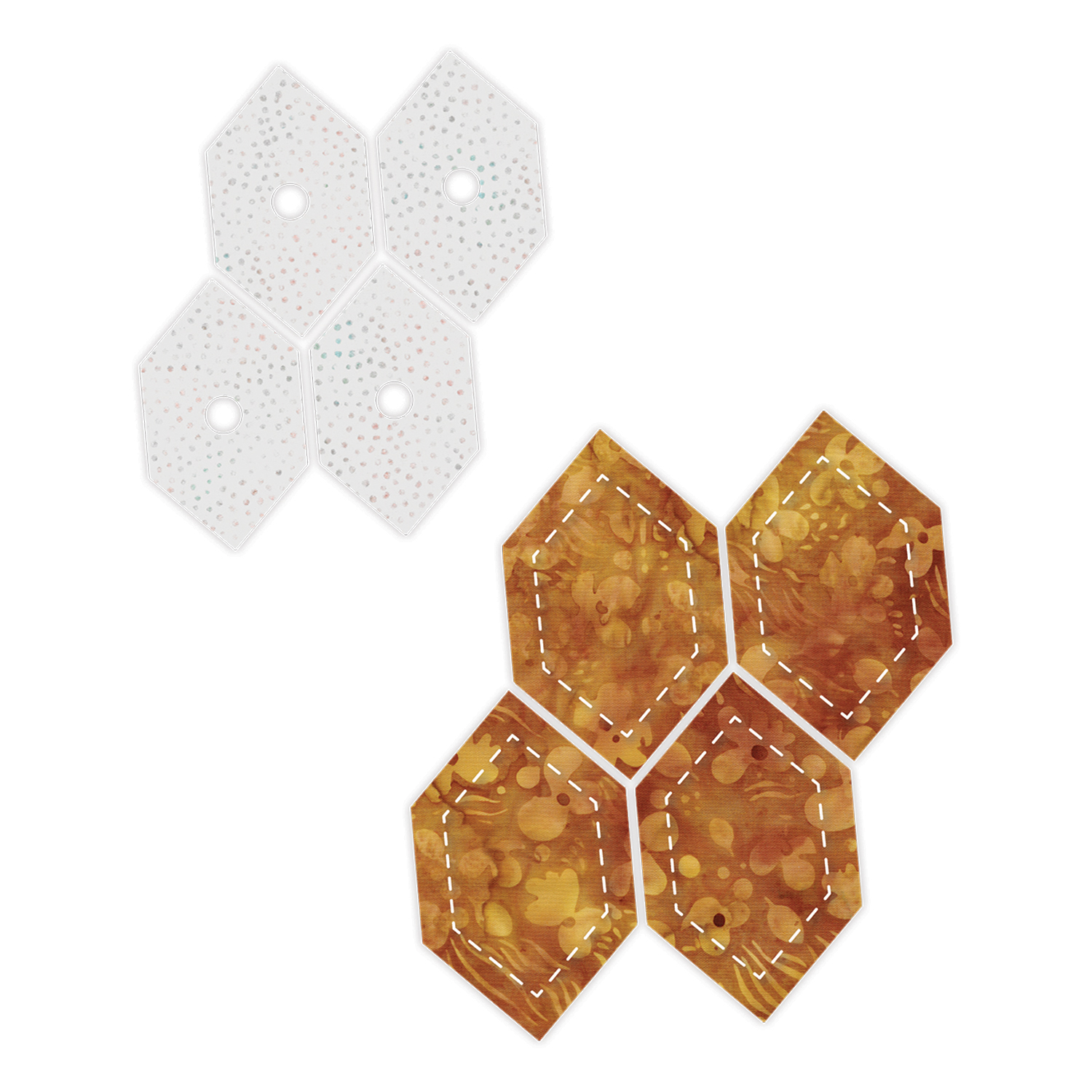 GO! English Paper Piecing Honeycomb - 1" Finished Sides - Image 3