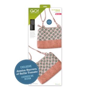 AccuQuilt GO! Mia Crossbody Bag by Sallie Tomato 2-Die Set with finished colorful crossbody bag
